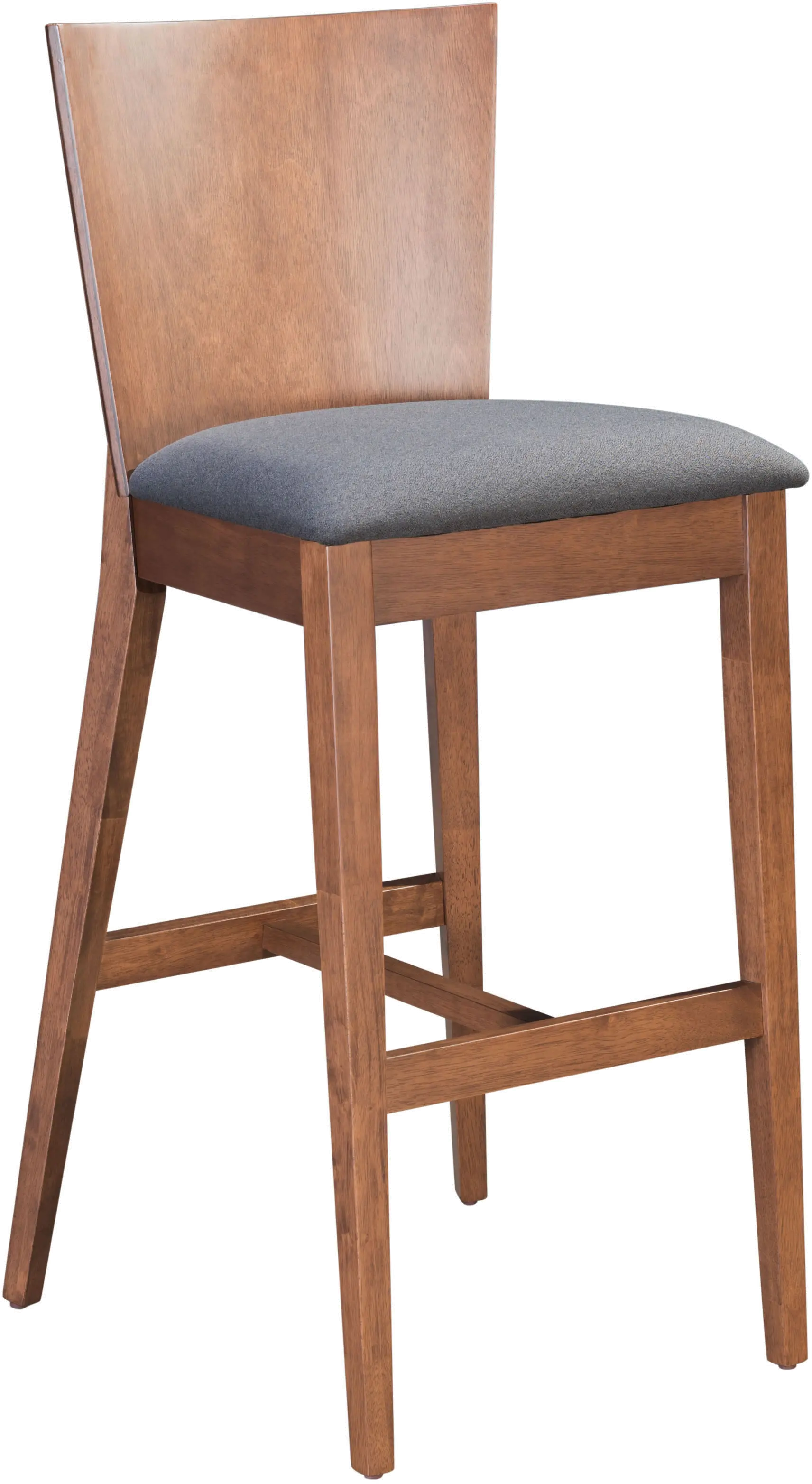 Photos - Chair Zuo Modern Brown and Gray Bar Stool  - Ambrose 100983(Set of 2)