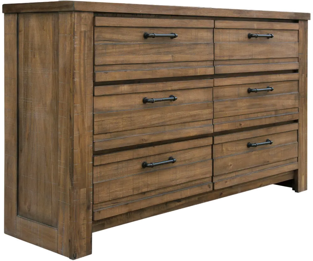 Casual Rustic Natural Brown Dresser - Shilo-1