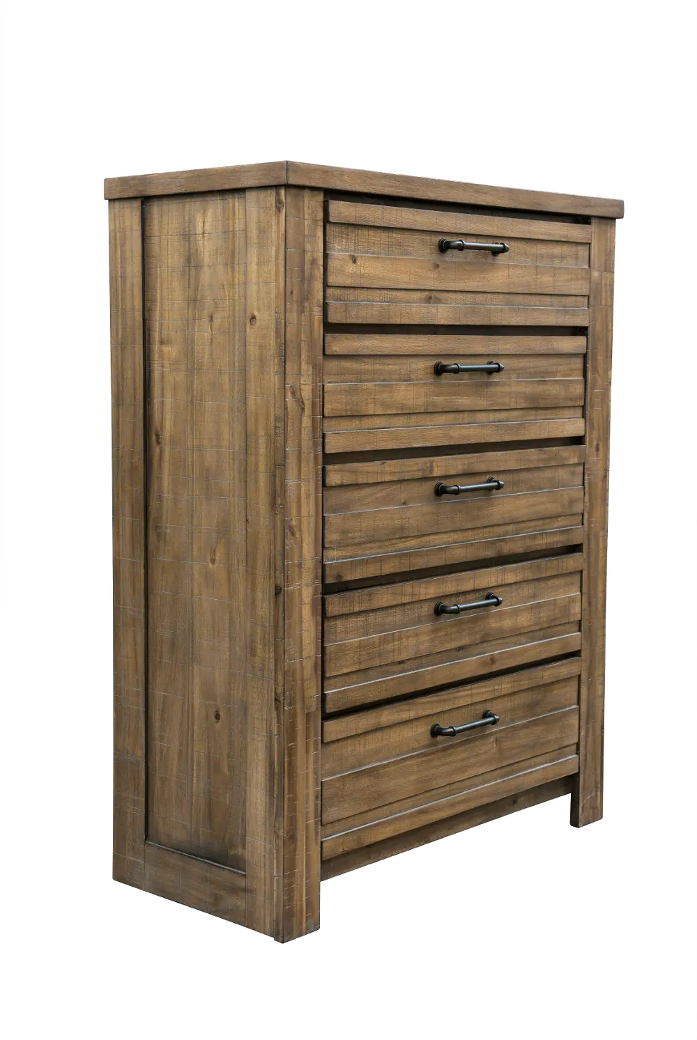 Casual Rustic Natural Brown Chest of Drawers - Shilo-1