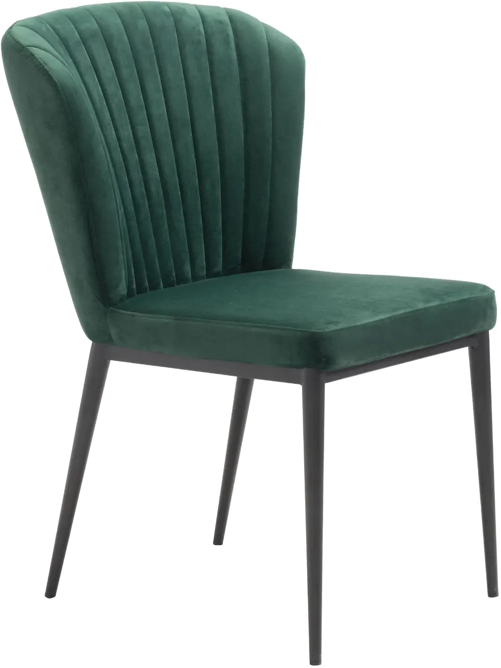 Tolivere Dark Green Upholstered Dining Room Chair (Set of 2)-1