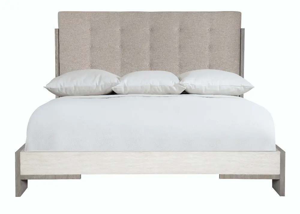Foundations Two Tone Gray Queen Platform Bed-1