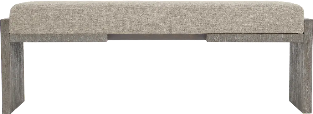 Foundations Shale Gray Upholstered Bench-1