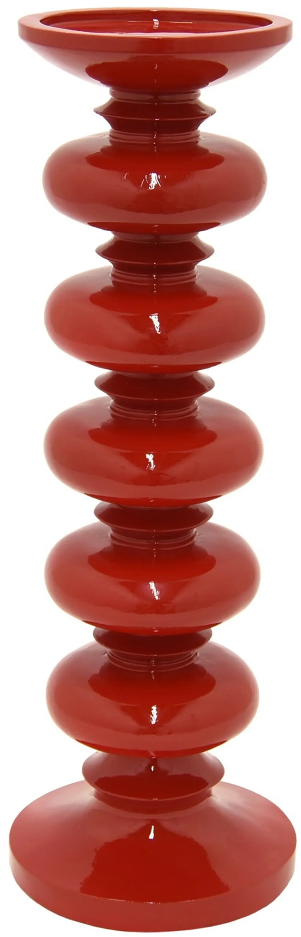 14 Inch Red Candle Holder-1
