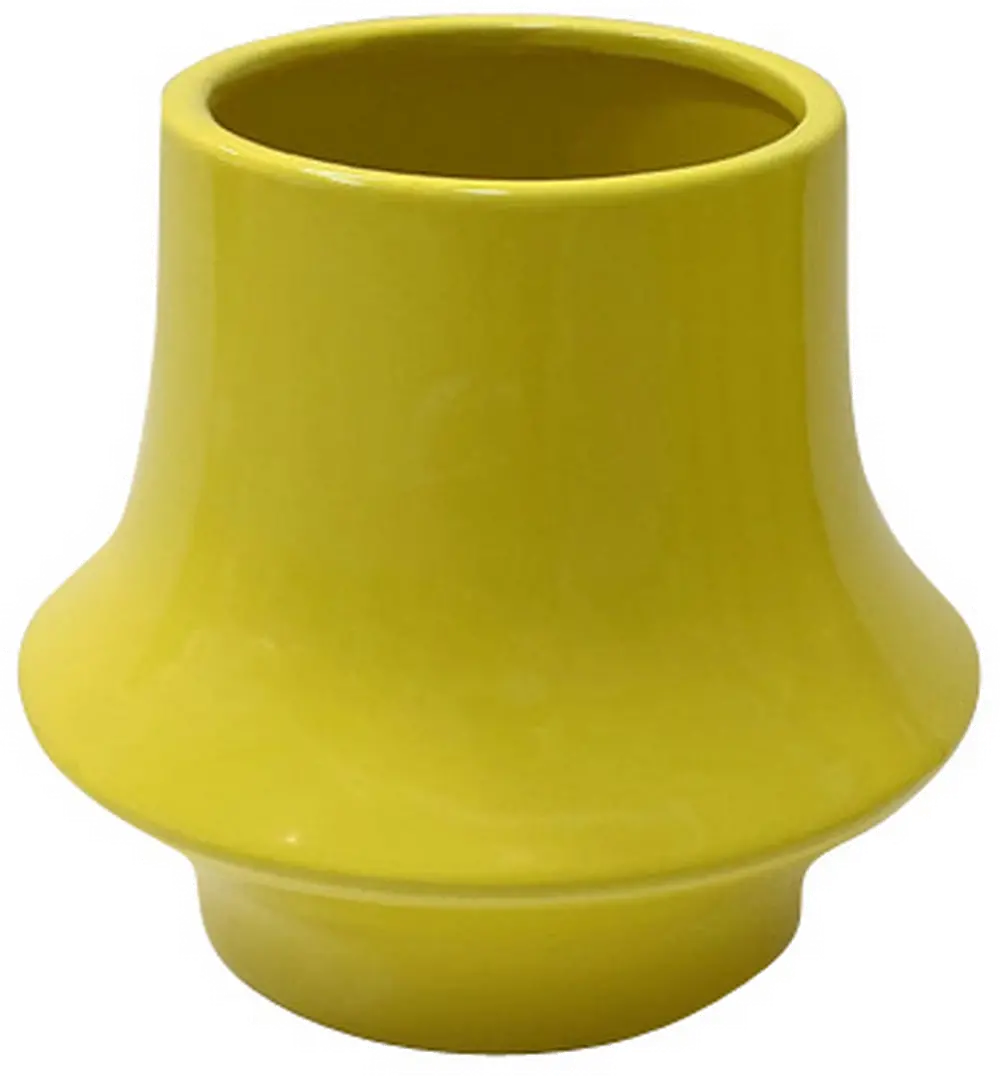 7 Inch Yellow Vase-1