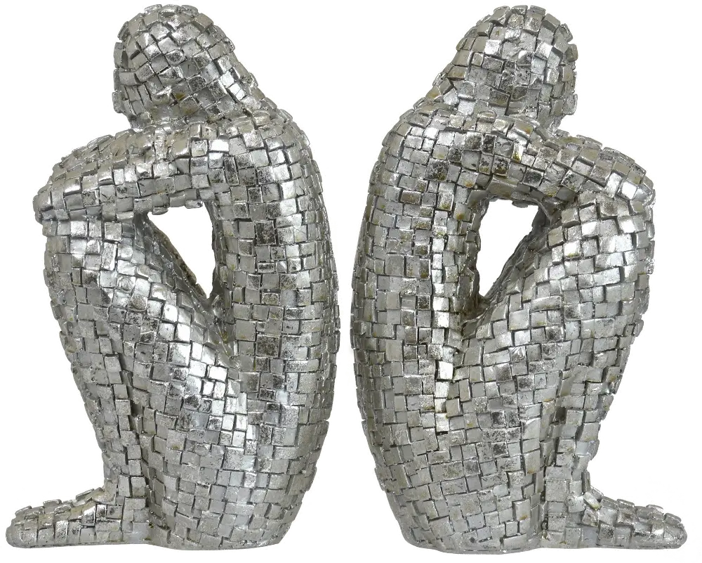Silver Figural Bookend Pair-1