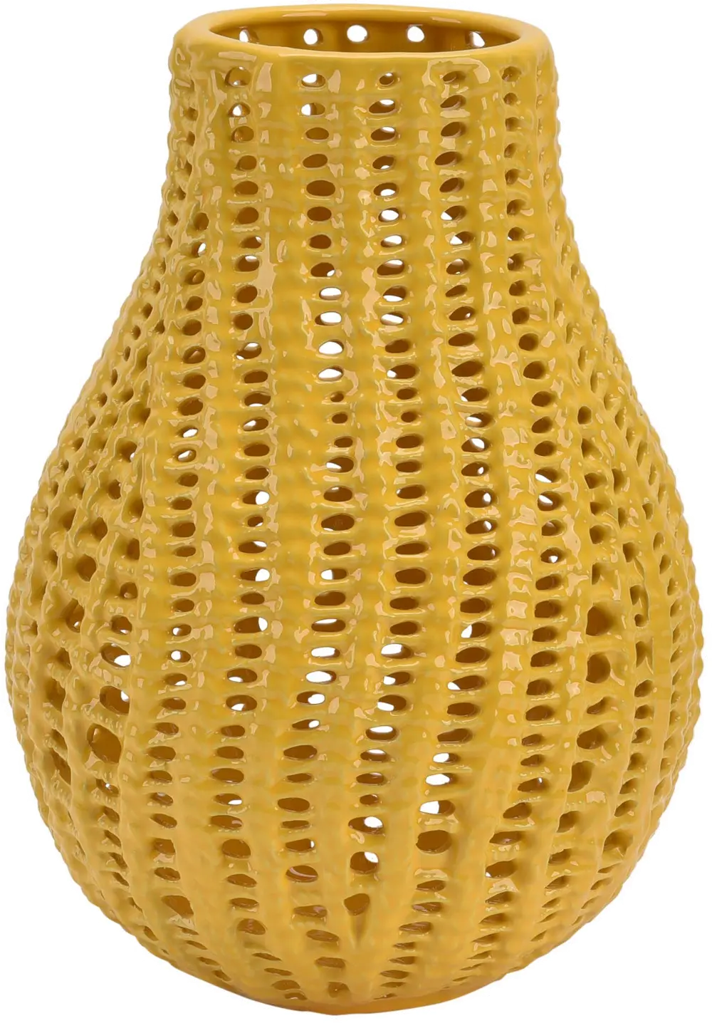 13 Inch Yellow Vase-1