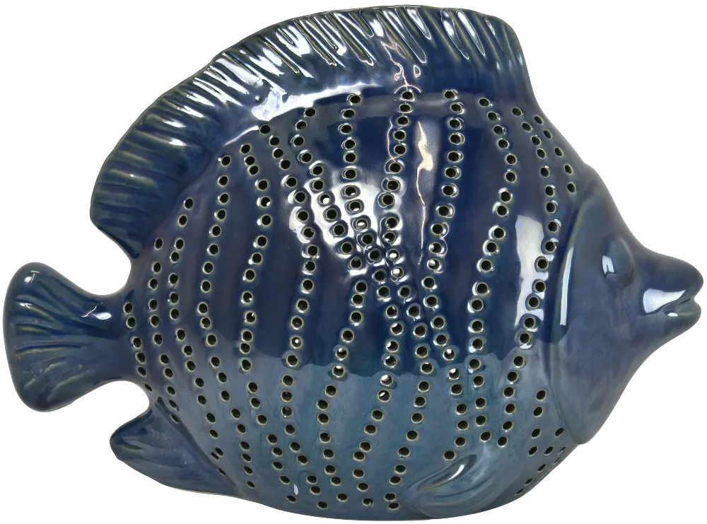 8 Inch Blue Fish Sculpture-1