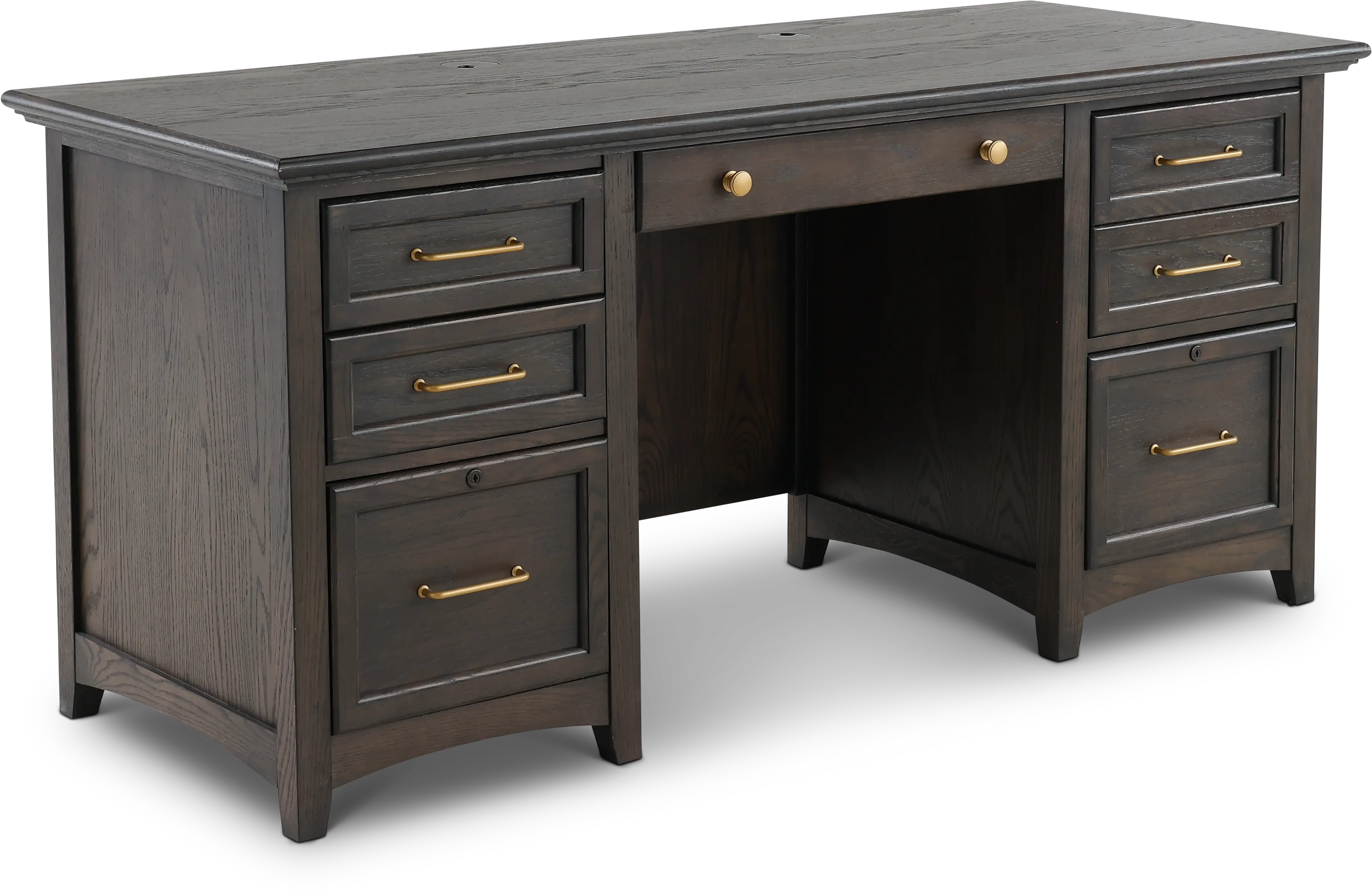 BELLEZE Rhudi 62 Executive Desk, Stone Grey 