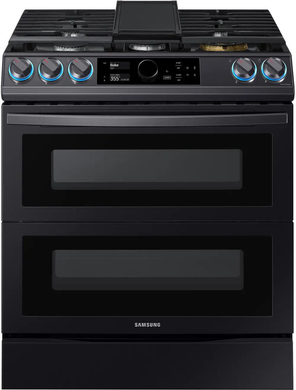 NY63T8751SG Samsung 6.3 cu ft Flex Duo Dual Fuel Range with SmartDial - Black Stainless Steel-1