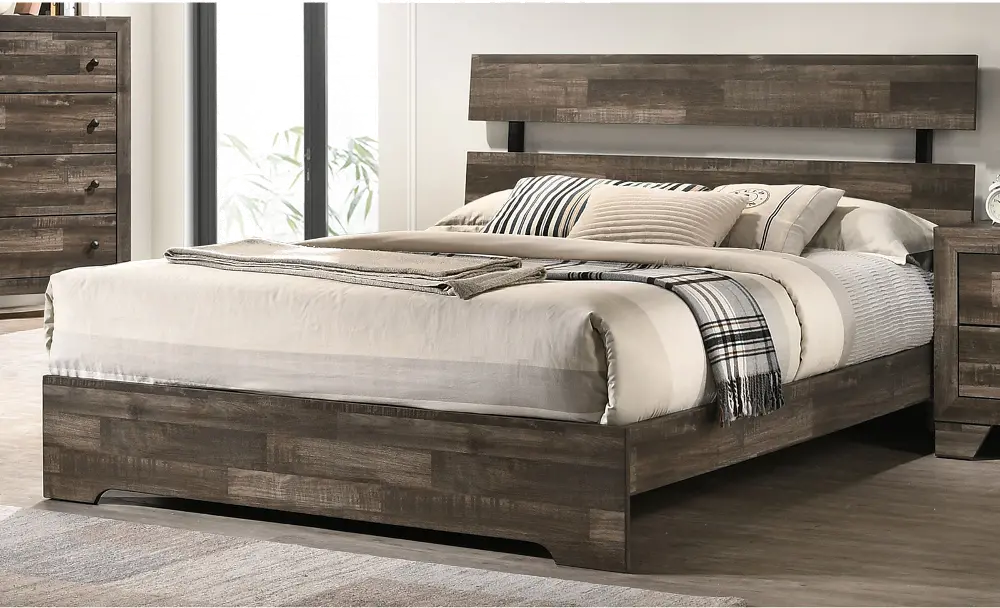 Alix Gray Queen Bed (part of Alix bed kit)-1
