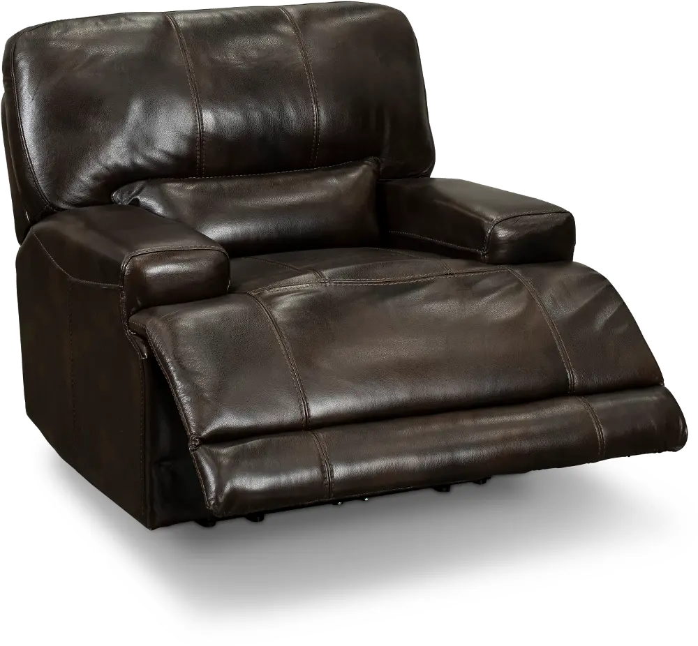 Omega Brown Leather Power Recliner-1