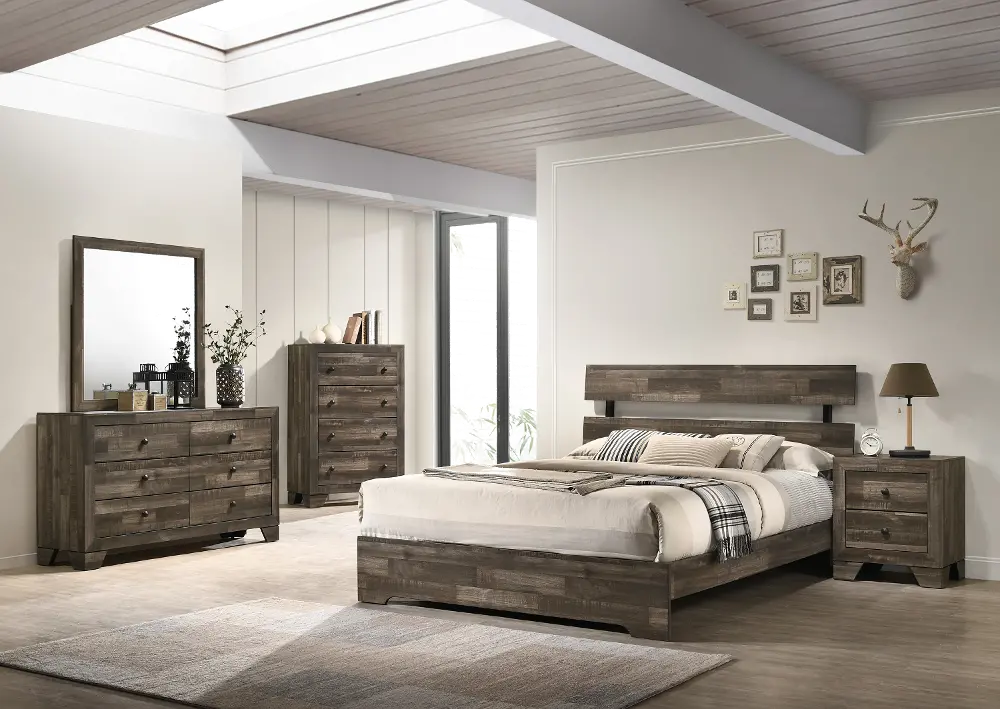 Alix Gray 4 Piece Full Bedroom Set-1