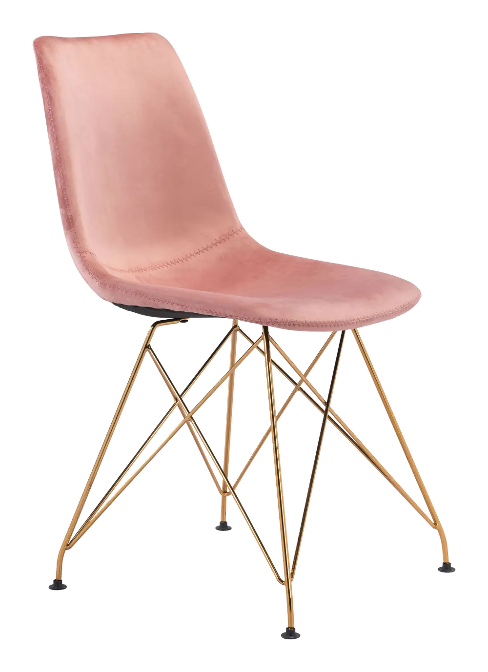 Pink and Gold Dining Room Chair (Set of 4) - Parker-1