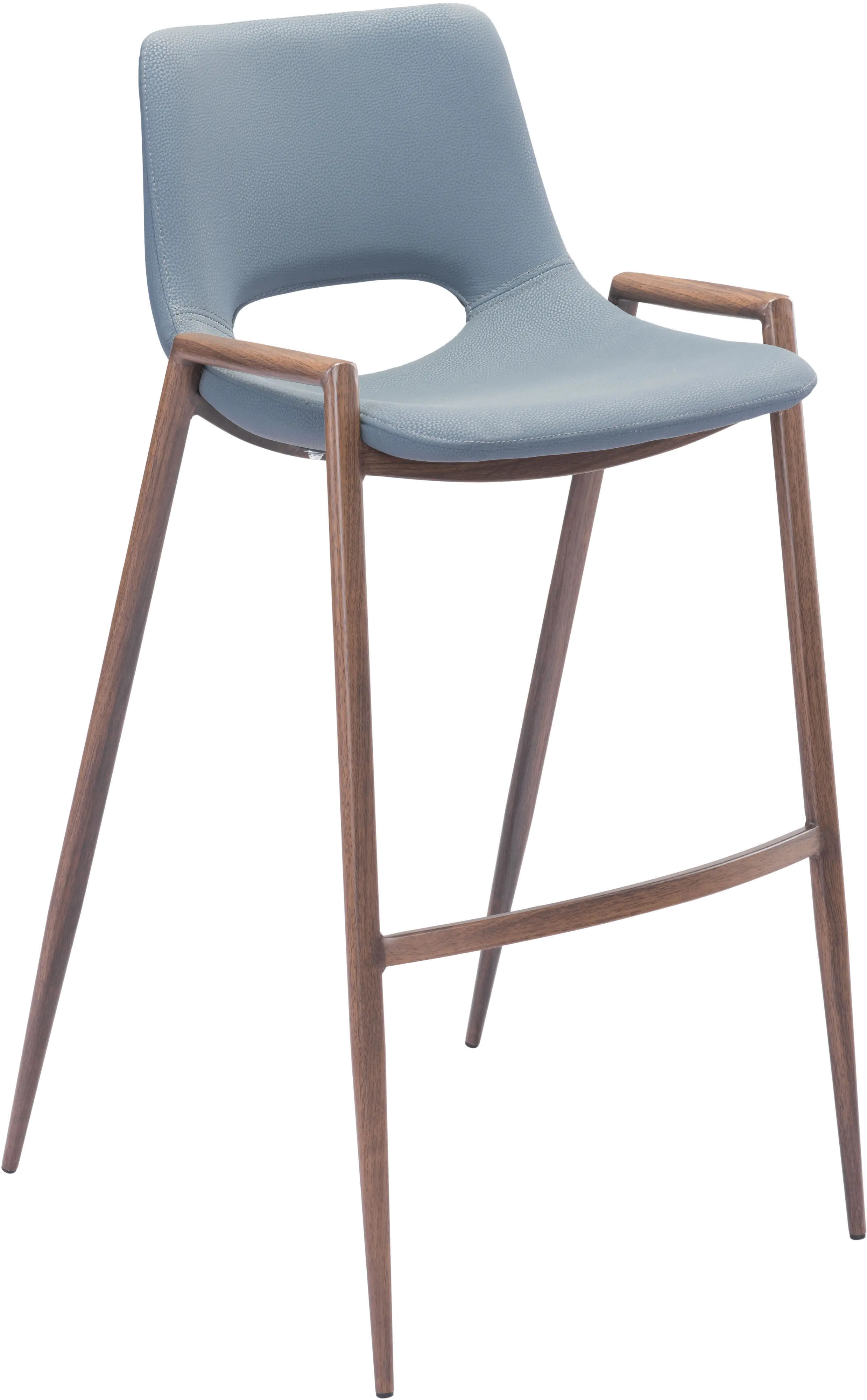 Photos - Chair Zuo Modern Desi Gray Bar Stool, Set of 2 101698