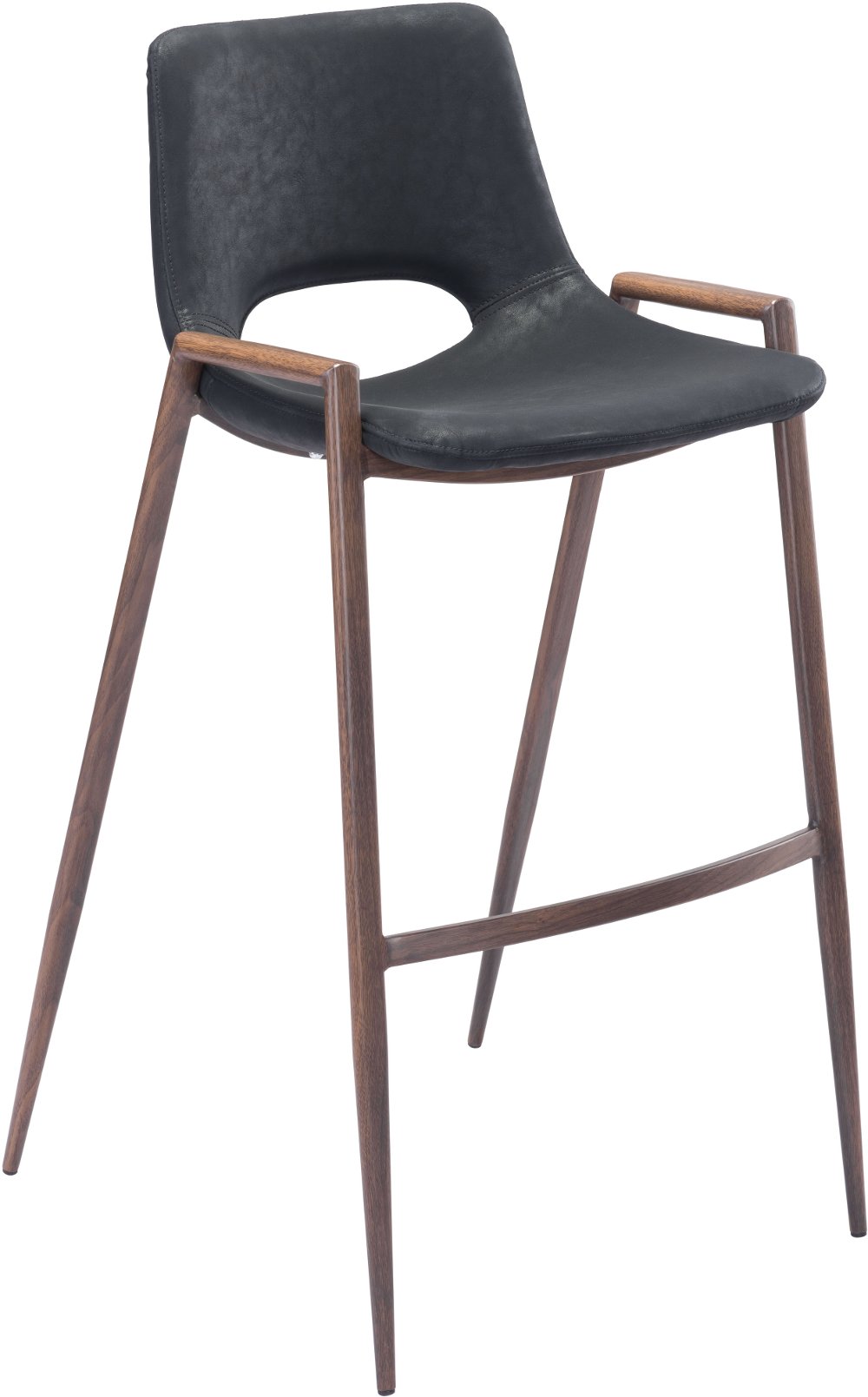 Photos - Chair Zuo Modern Desi Black Bar Stool, Set of 2 101697