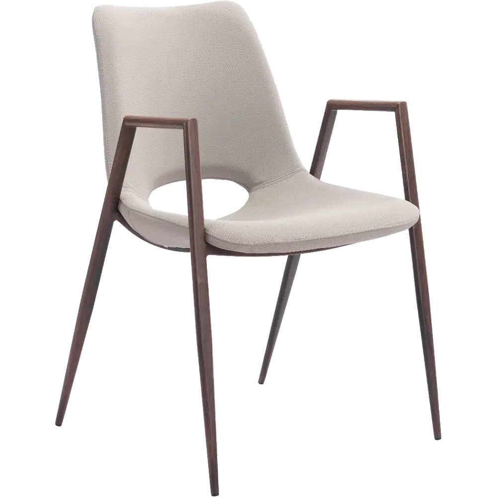 Retro Beige Dining Room Chair (Set of 2) - Desi-1