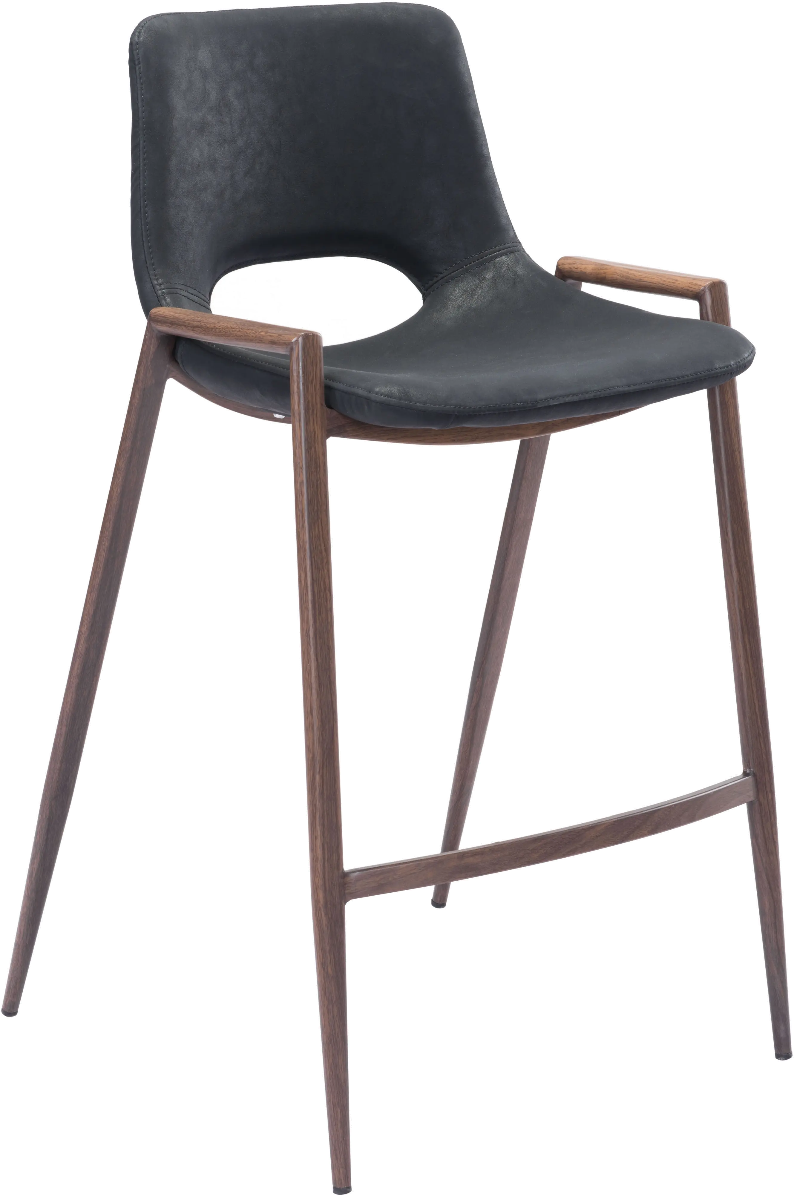 Photos - Chair Zuo Modern Desi Black Counter Height Stool, Set of 2 101691