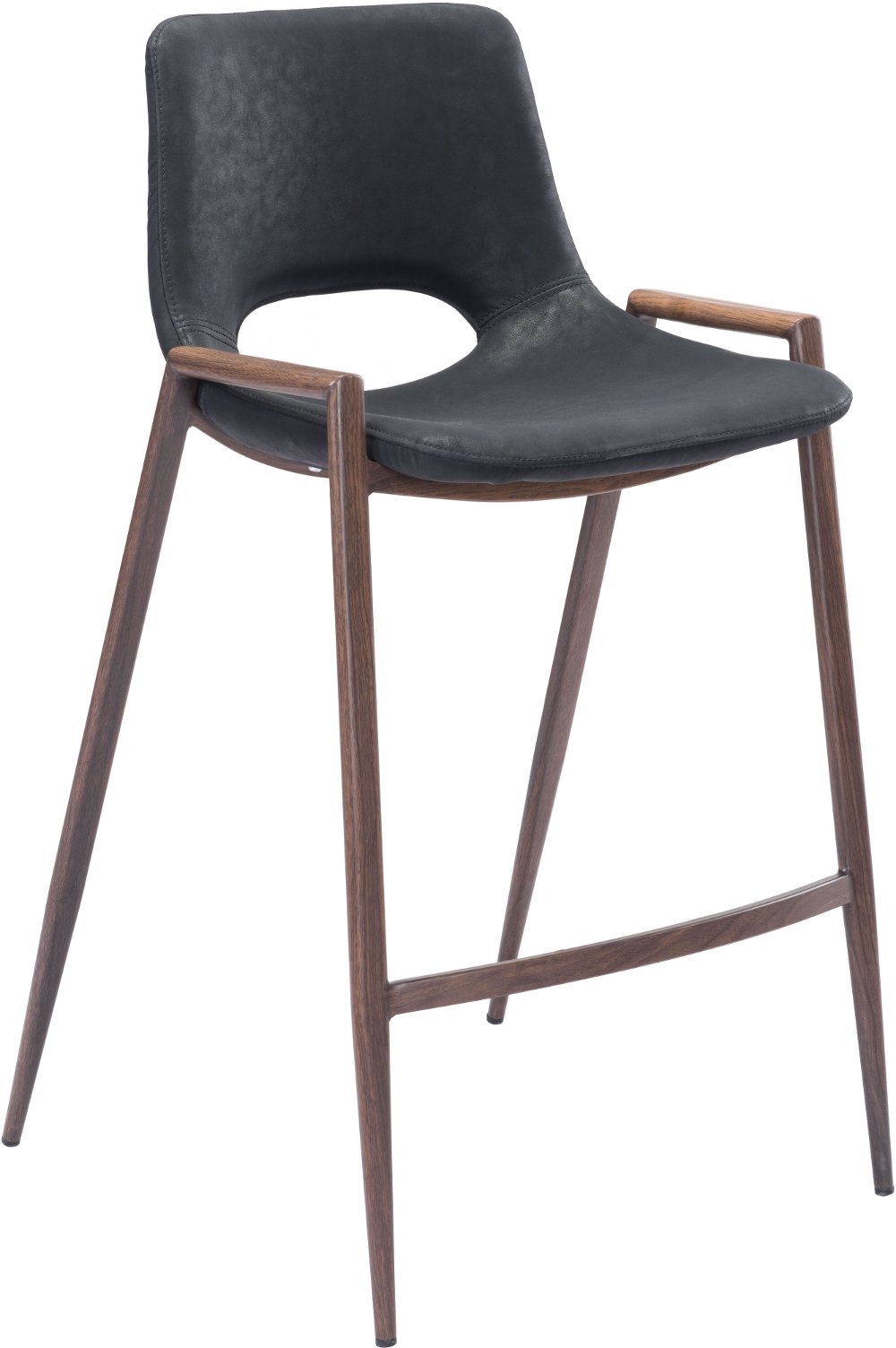 Photos - Chair Zuo Modern Desi Black Counter Height Stool, Set of 2 101691