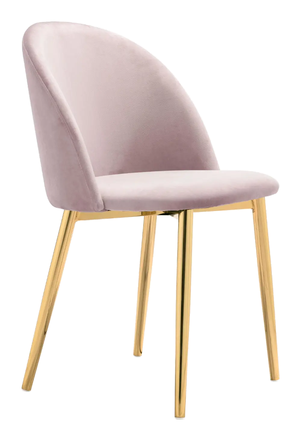Pink and Gold Dining Room Chair (Set of 2) - Cozy-1