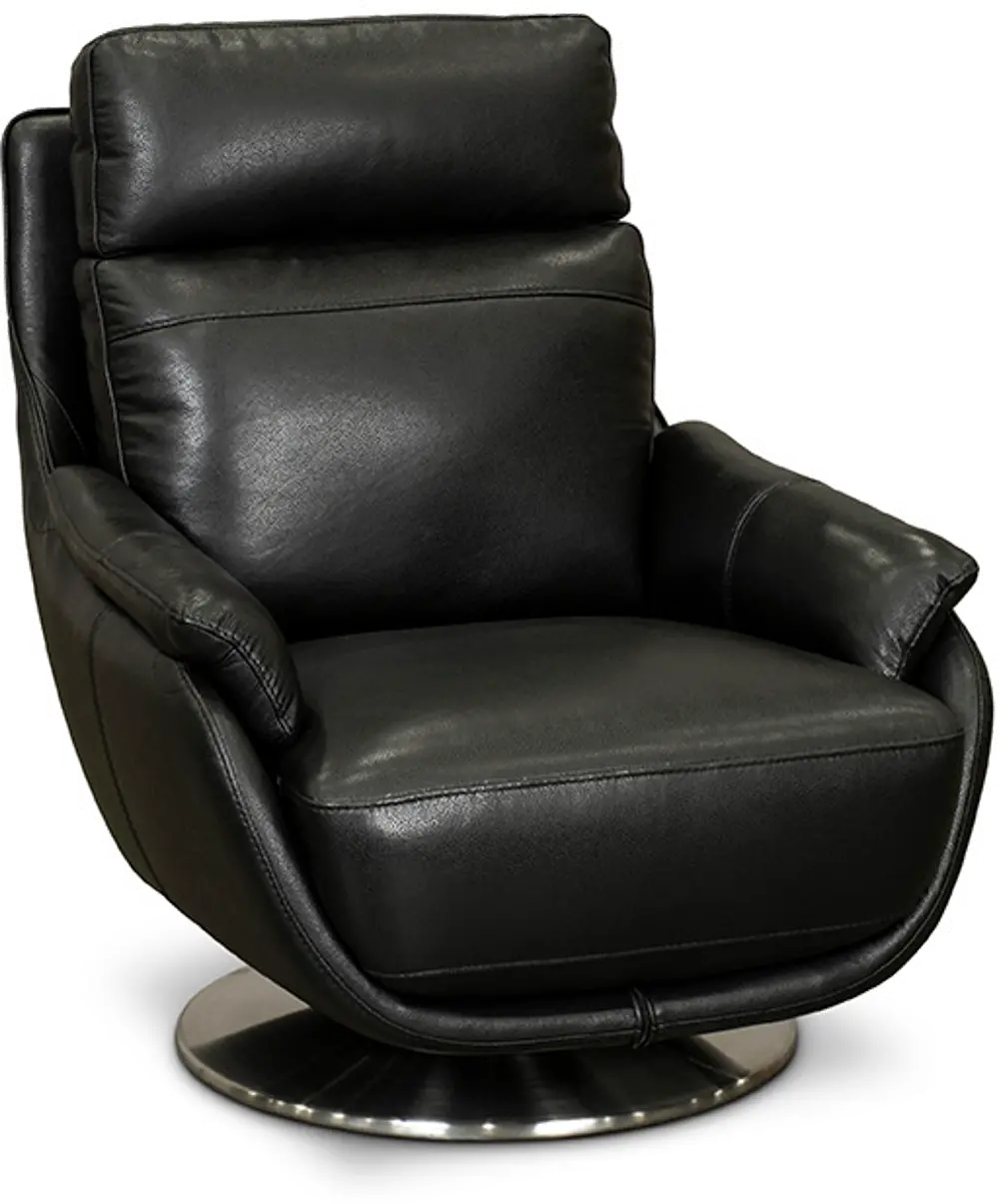Sensation Black Leather Swivel Chair - Vio-1