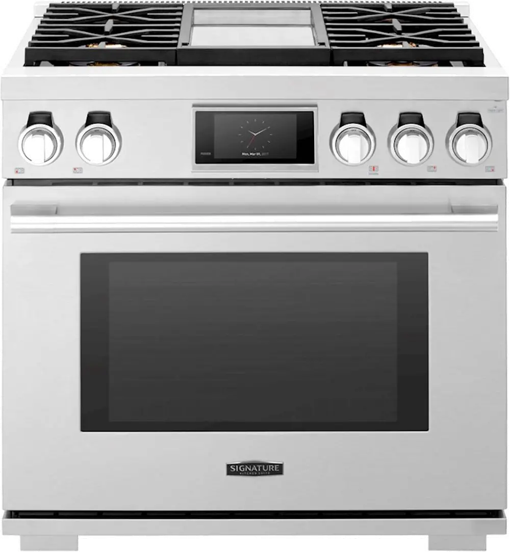 SKSDR360GS Signature 6.3 cu ft Dual Fuel Range - Stainless Steel 36 Inch-1