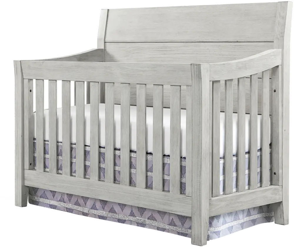 Tranquil Rock Weathered White 4-in-1 Convertible Crib-1