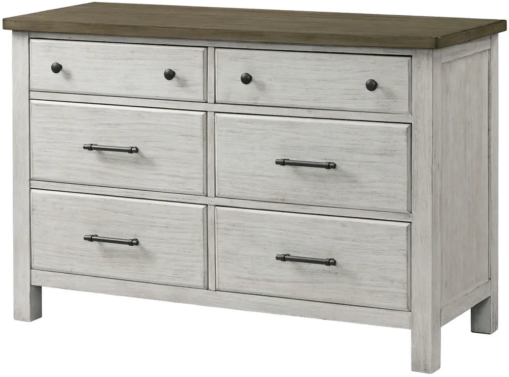 Tranquil Rock Weathered White Dresser-1