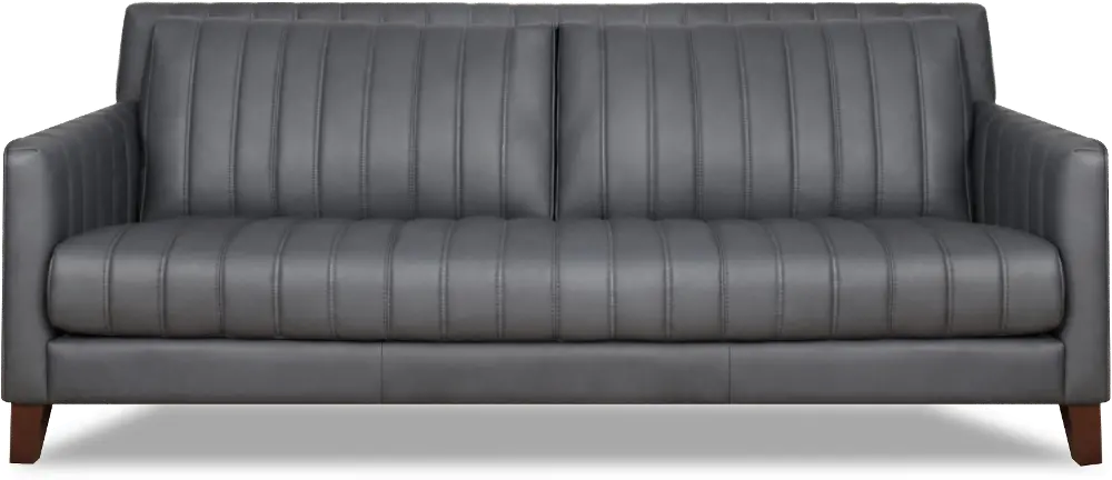Ross Gray Leather Sofa - Amax Leather-1
