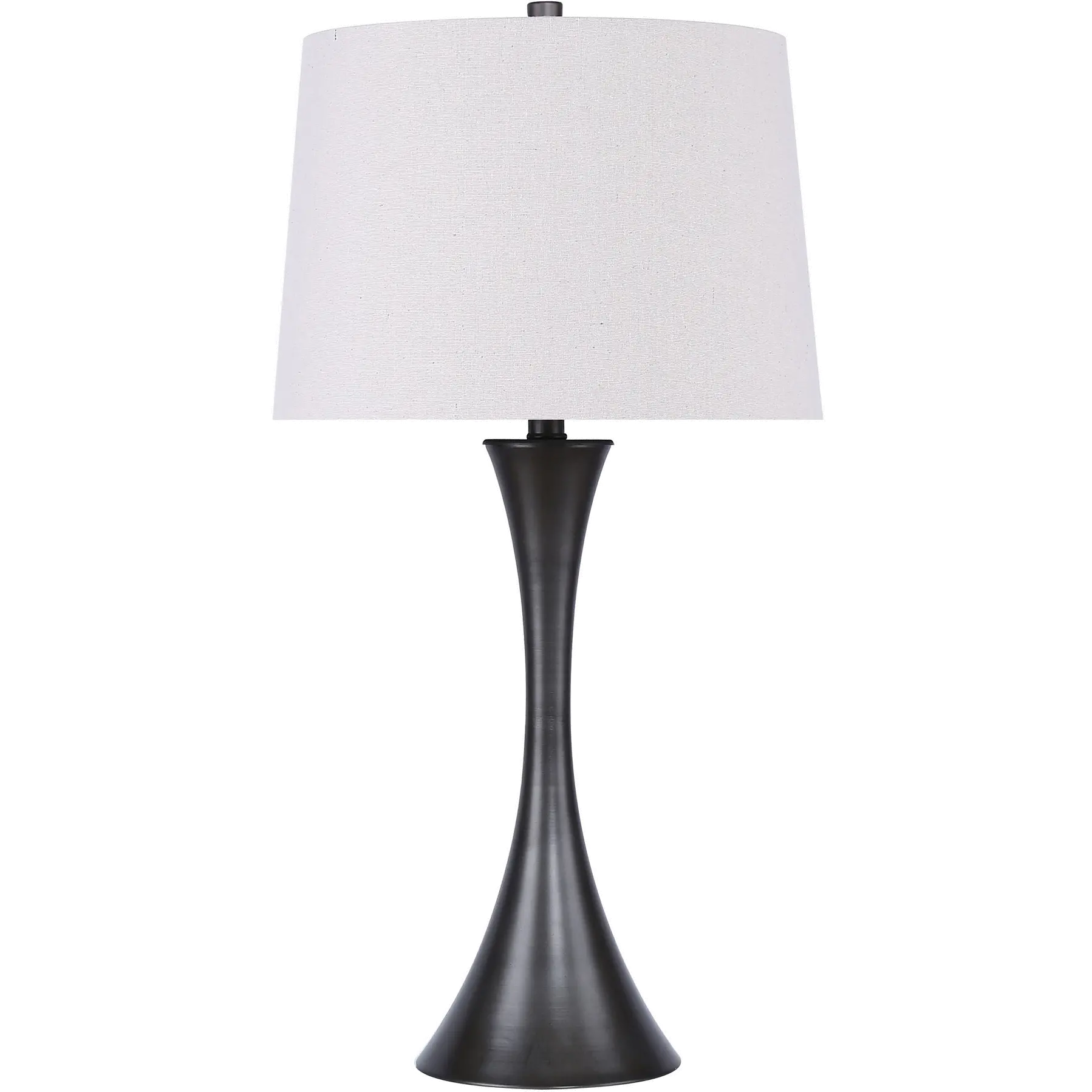 30 Inch Black Twisted Cast Iron Table Lamp-1