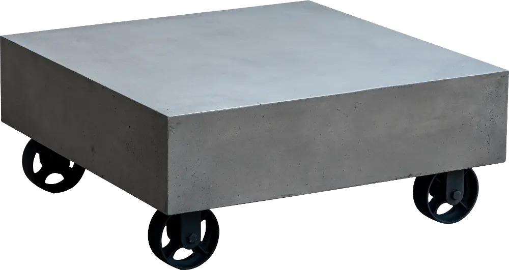 Soho Patio Concrete Coffee Table with Wheels-1