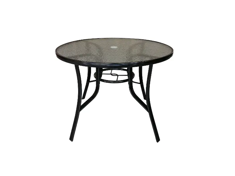 Bali Black Glass Patio Table