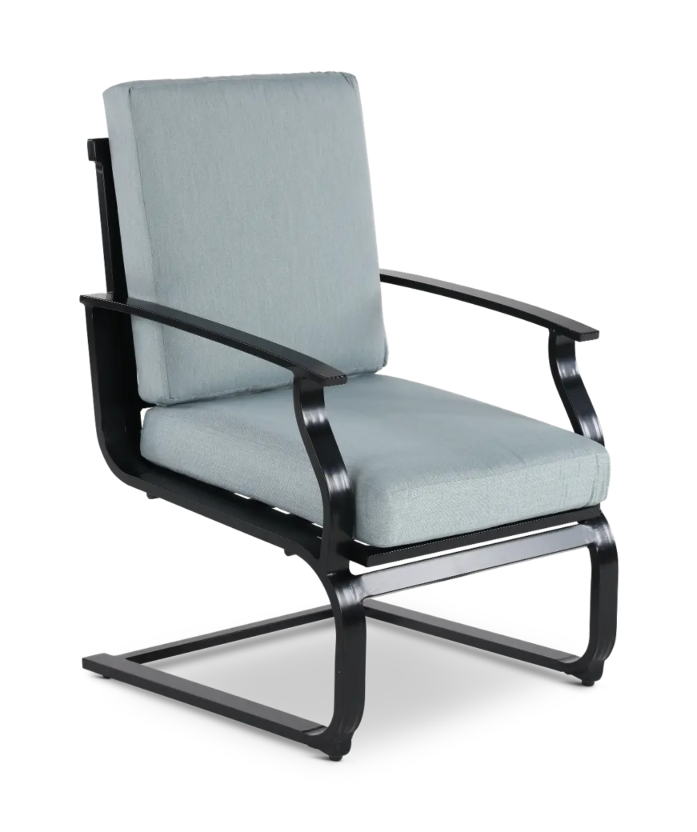 Sea Breeze Black Patio Spring Chair-1