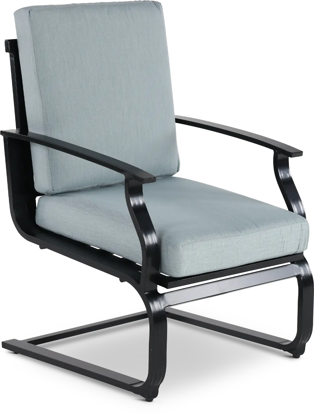 Sea Breeze Black Patio Spring Chair-1