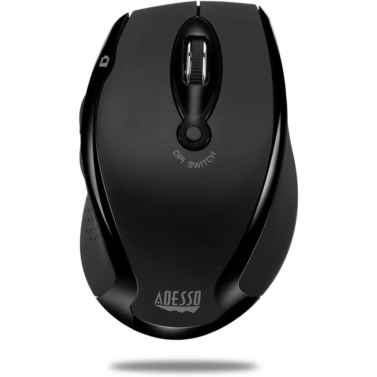 iMOUSE-M20 BLACK Adesso Black Wireless Ergonomic Optical Mouse - iMouse M20-1