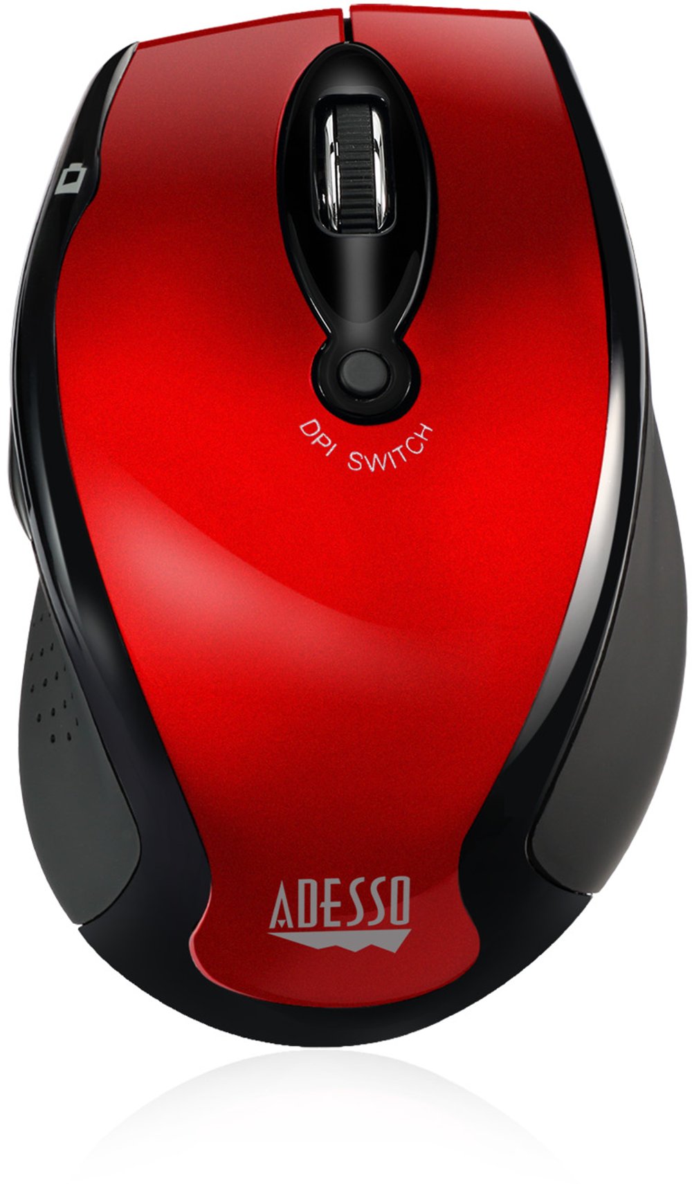 Adesso Red Wireless Ergonomic Optical Mouse - iMouse M20