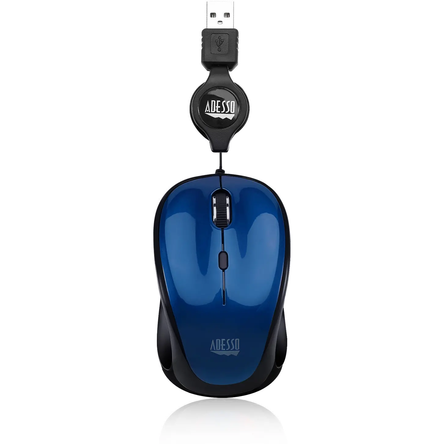 iMOUSE-S8 BLUE Adesso Blue USB Illuminated Retractable Mouse - iMouse S8-1