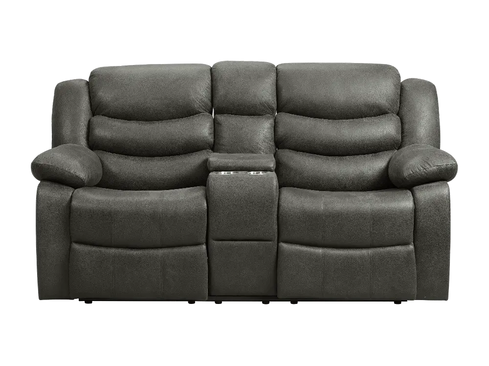 Shadow Gray Reclining Loveseat - Expedition-1