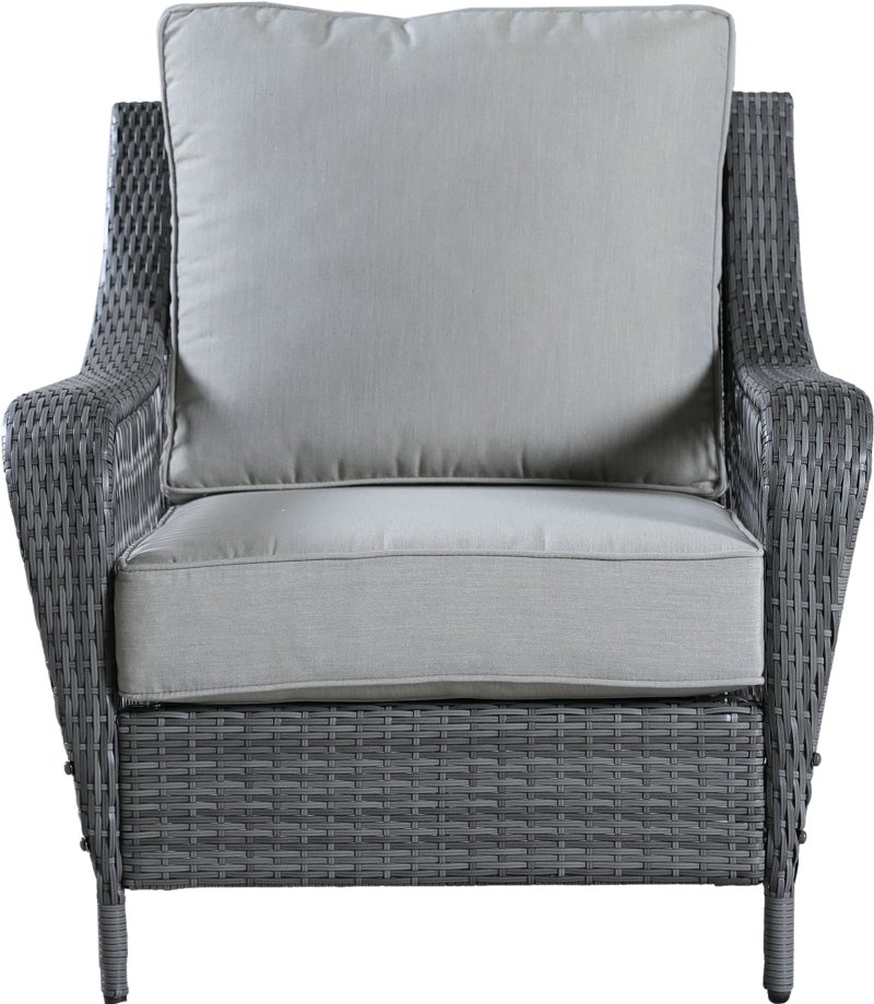 Essen II Gray Wicker Club Chair (Set of 2)