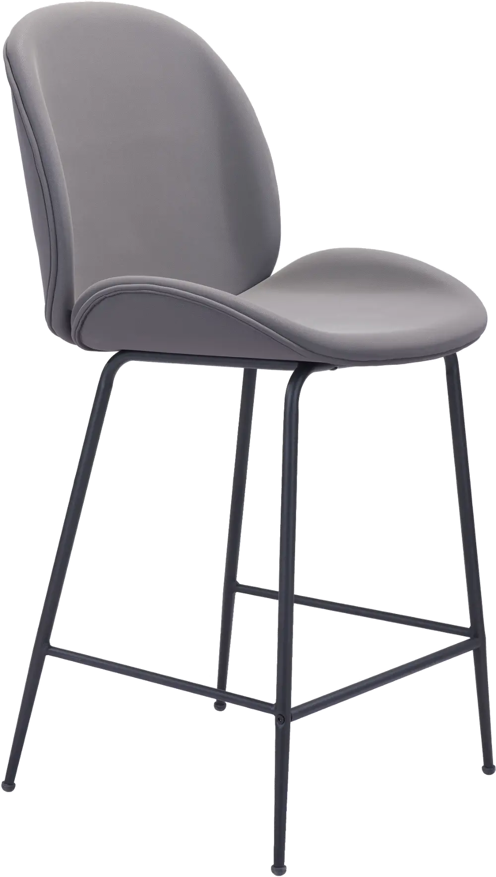 Gray Upholstered Counter Height Stool - Miles-1
