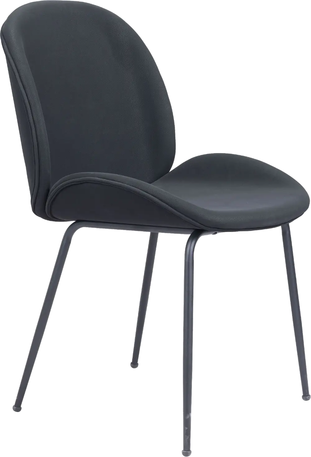 Black Upholstered Dining Room Chair (Set of 2) - Miles-1
