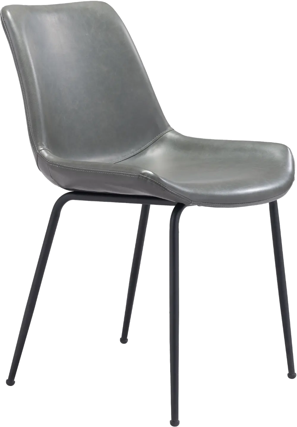 Mid Century Modern Gray Dining Room Chair (Set of 2) - Byron-1