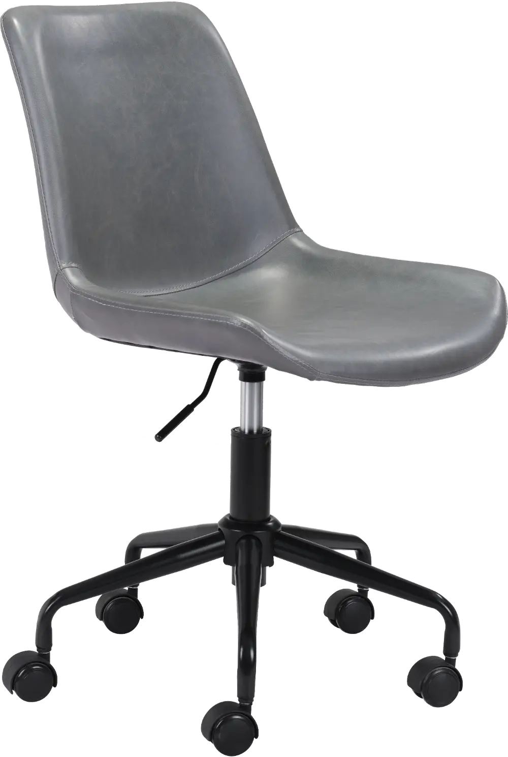 Byron Mid-century Modern Gray Office Chair-1