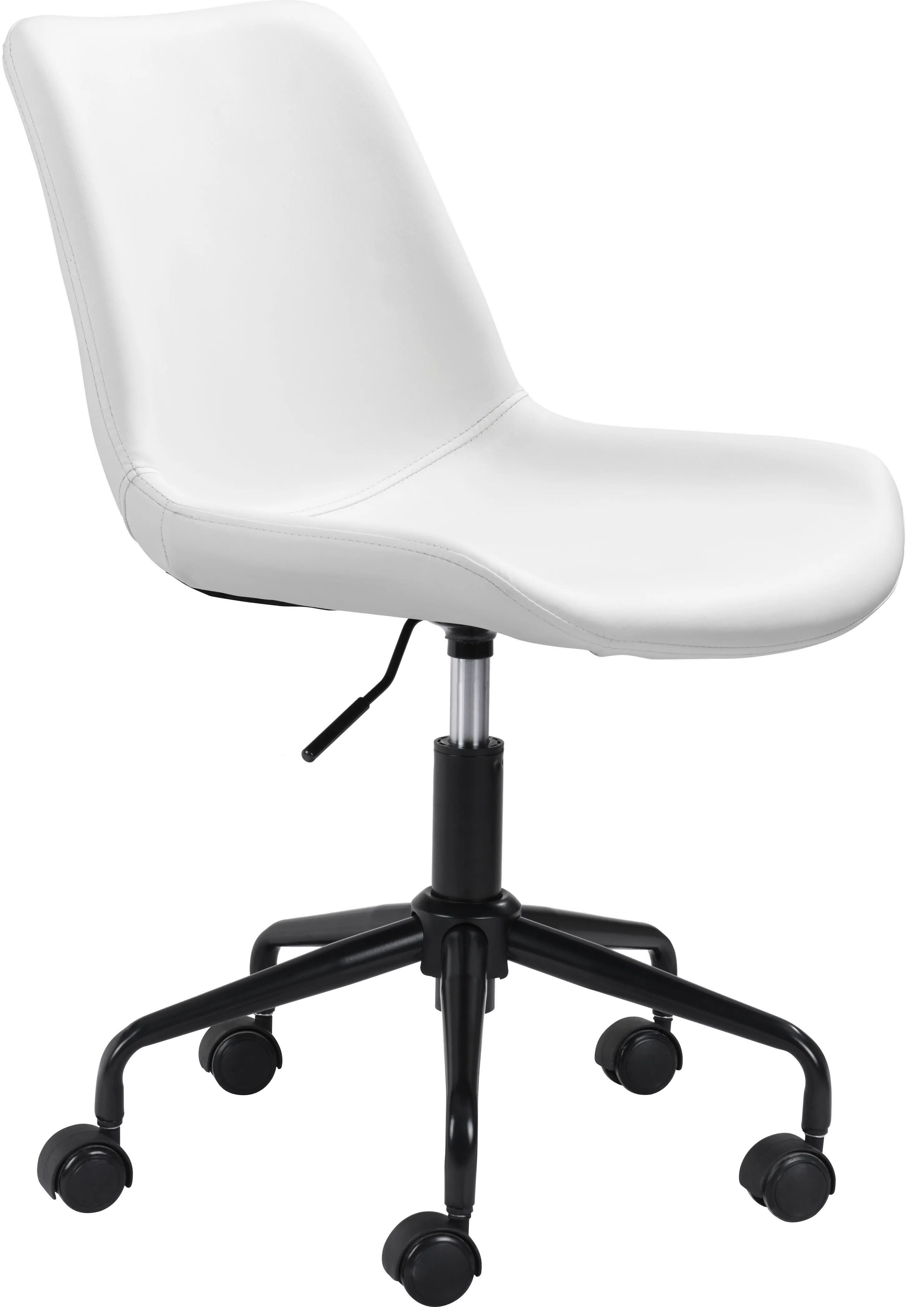 101782 Byron Mid-Century Modern White Office Chair sku 101782
