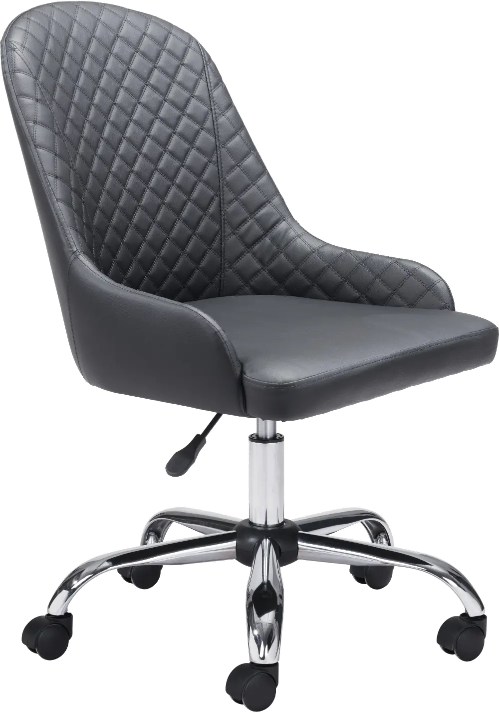 Black Armless Office Chair - Space-1
