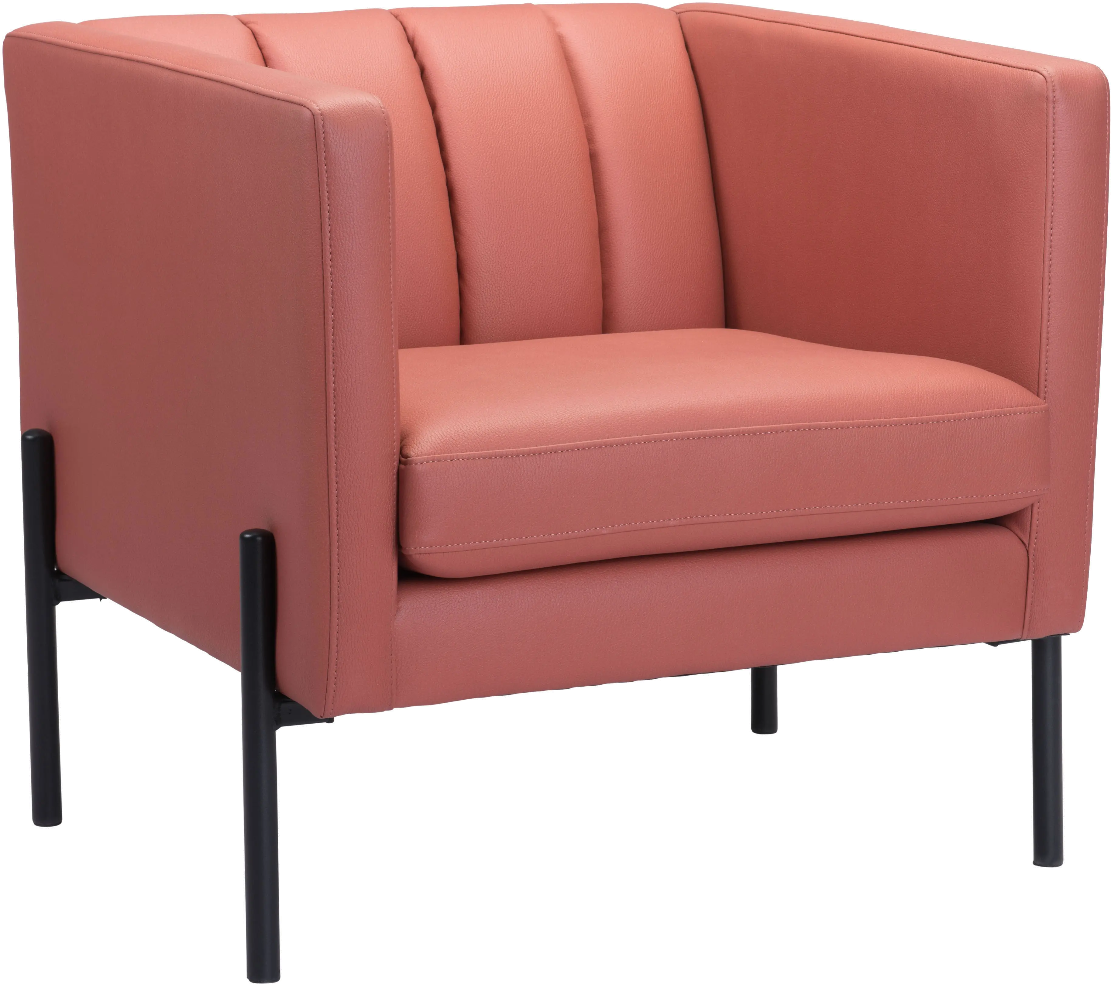 Photos - Chair Zuo Modern Jess Mid Century Modern Rust Accent  101855