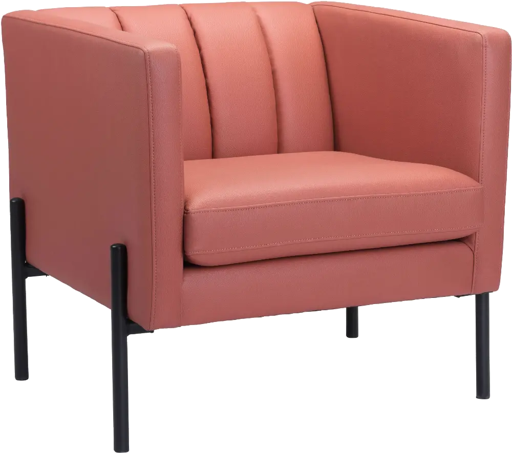 Jess Mid Century Modern Rust Accent Chair-1