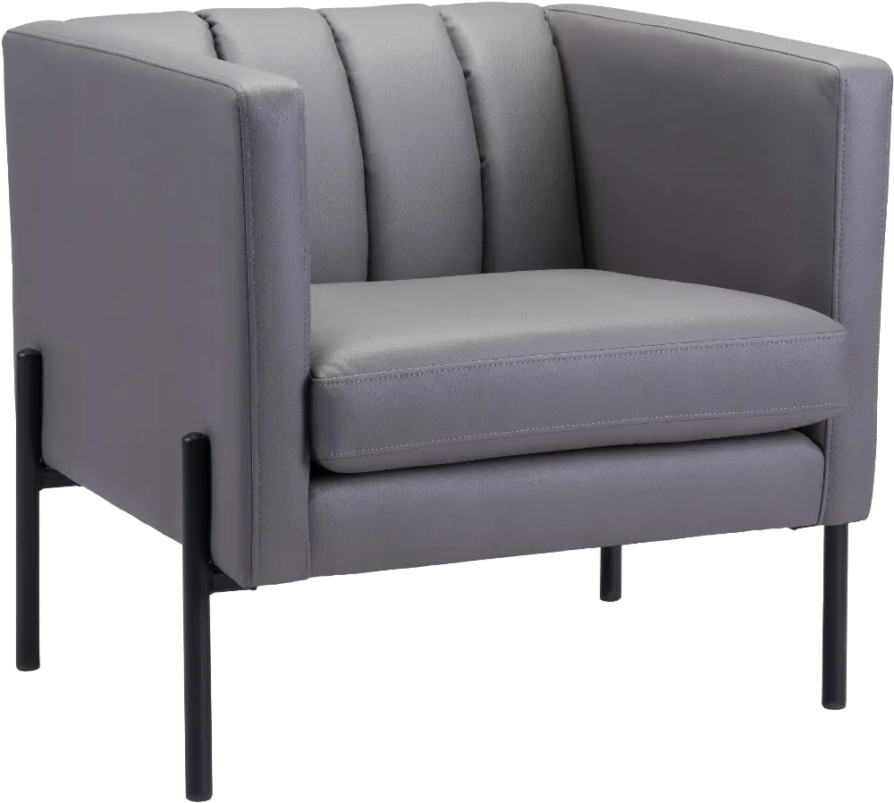 Mid Century Modern Gray Accent Chair - Jess-1