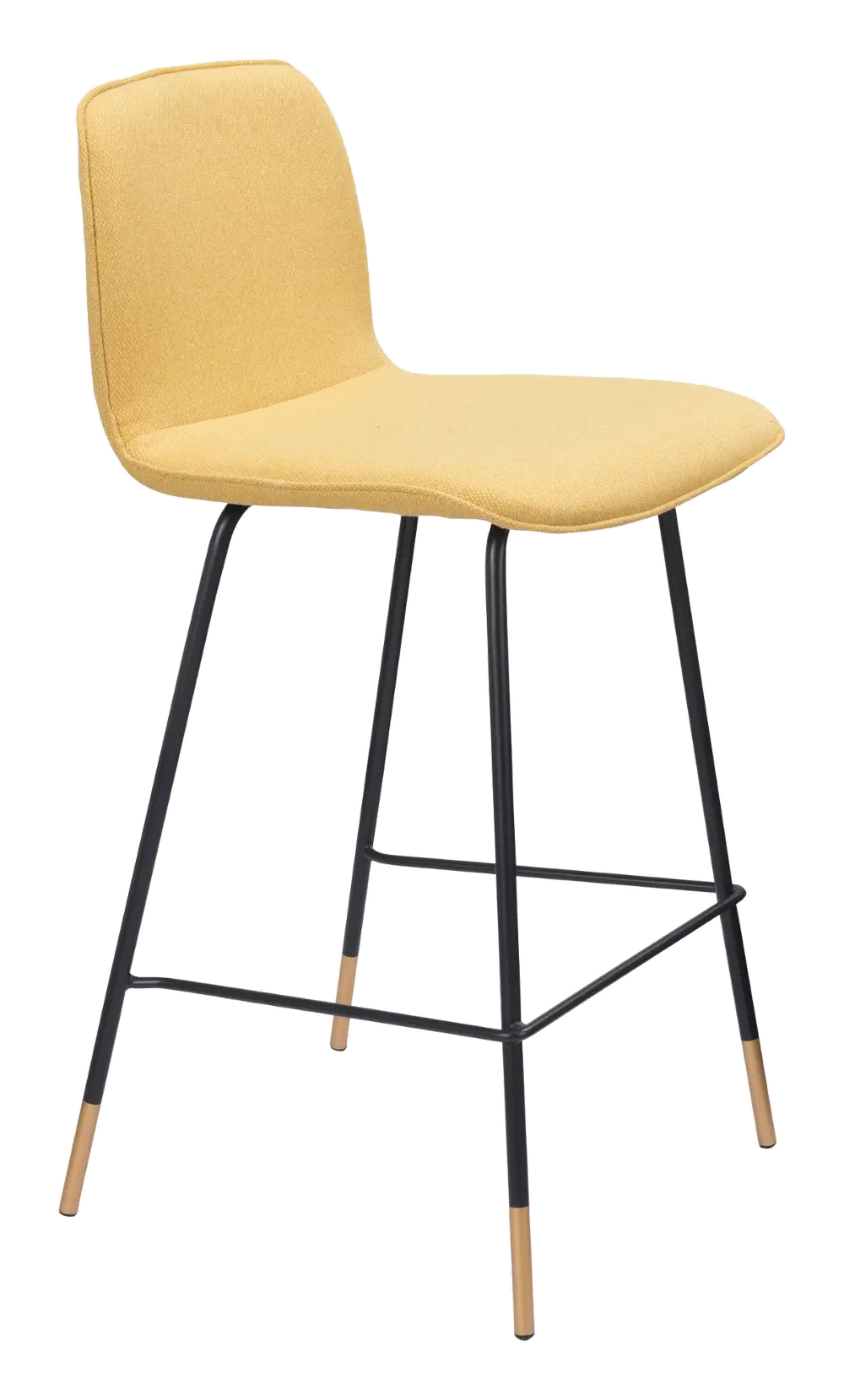 Yellow Upholstered Counter Height Stool - Var-1