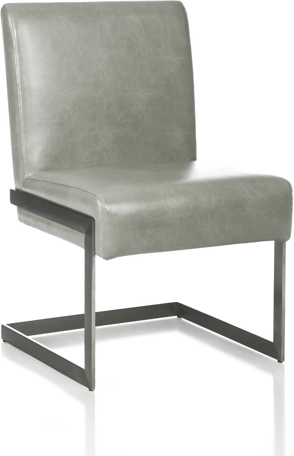 Modern Gray and Chrome Dining Room Chair - Coral-1