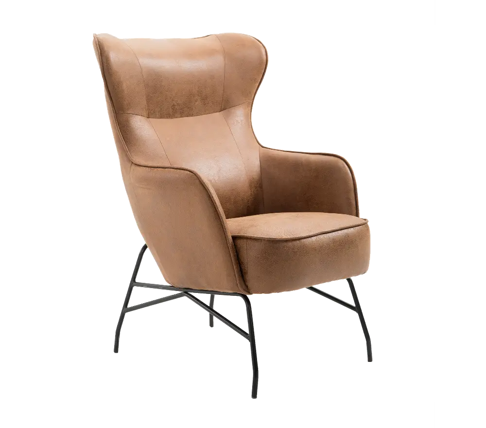 Franky Saddle Brown Accent Chair-1